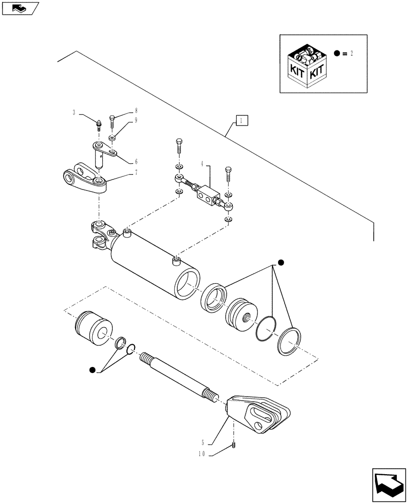 Схема запчастей Case IH PUMA 130 - (35.124.04) - VAR - 743696, 331921 - LIFT LINK - RIGHT SIDE - HYDRAULIC ADJUST - COMPONENTS (35) - HYDRAULIC SYSTEMS