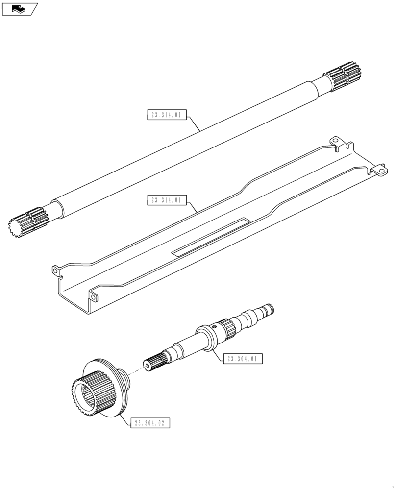 Схема запчастей Case IH PUMA 160 - (23.000.00) - PICTORIAL INDEX - 4WD LINES (23) - FOUR WHEEL DRIVE SYSTEM