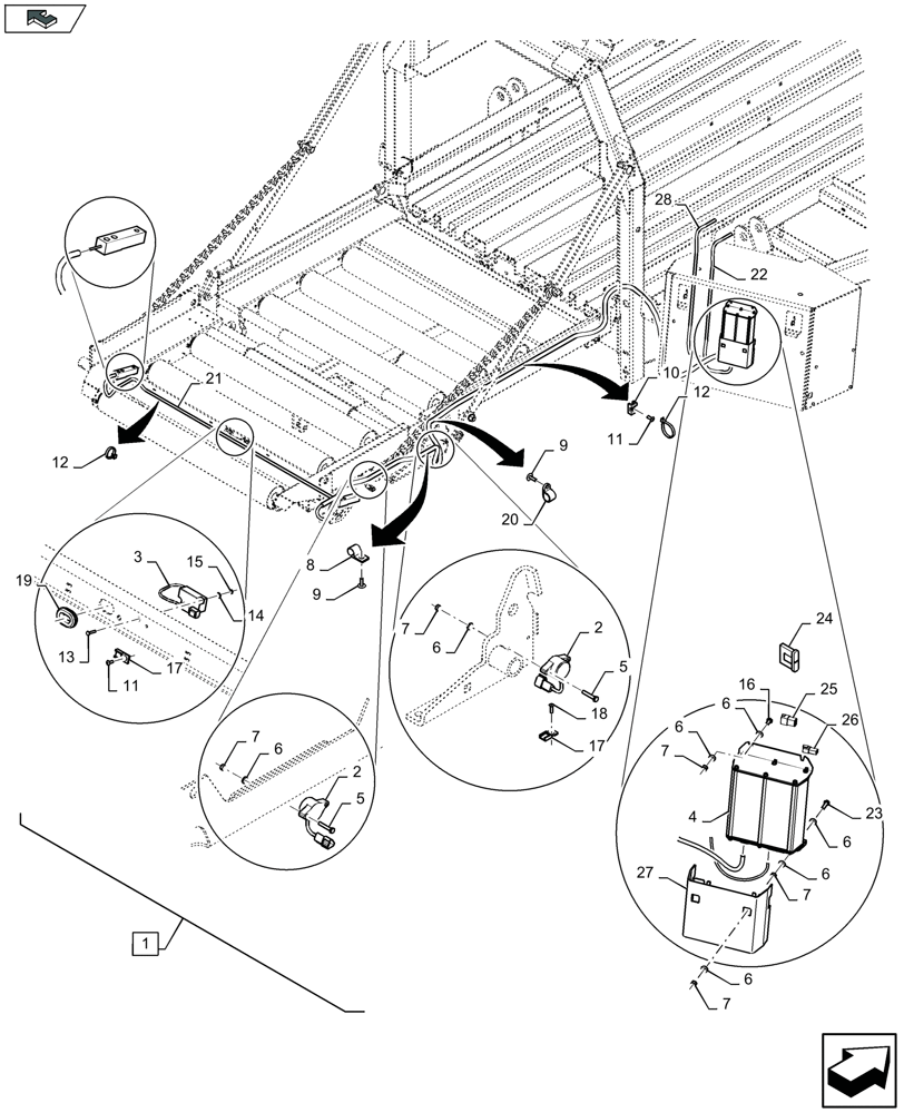 Схема запчастей Case IH LB424R - (88.070.006[03]) - DIA KIT: BALE WEIGHING SYSTEM (88) - ACCESSORIES