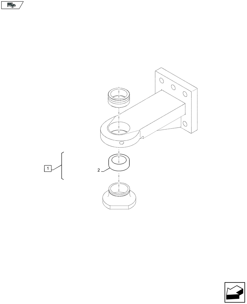 Схема запчастей Case IH LB434S XL - (88.039.001[01]) - DIA KIT: DRAWBAR KIT (88) - ACCESSORIES