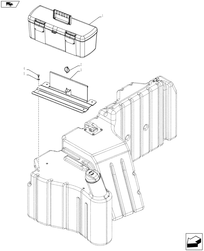 Схема запчастей Case IH FARMALL 105U - (88.100.AH[01]) - STD + VAR - 390996 - TOOL BOX (88) - ACCESSORIES