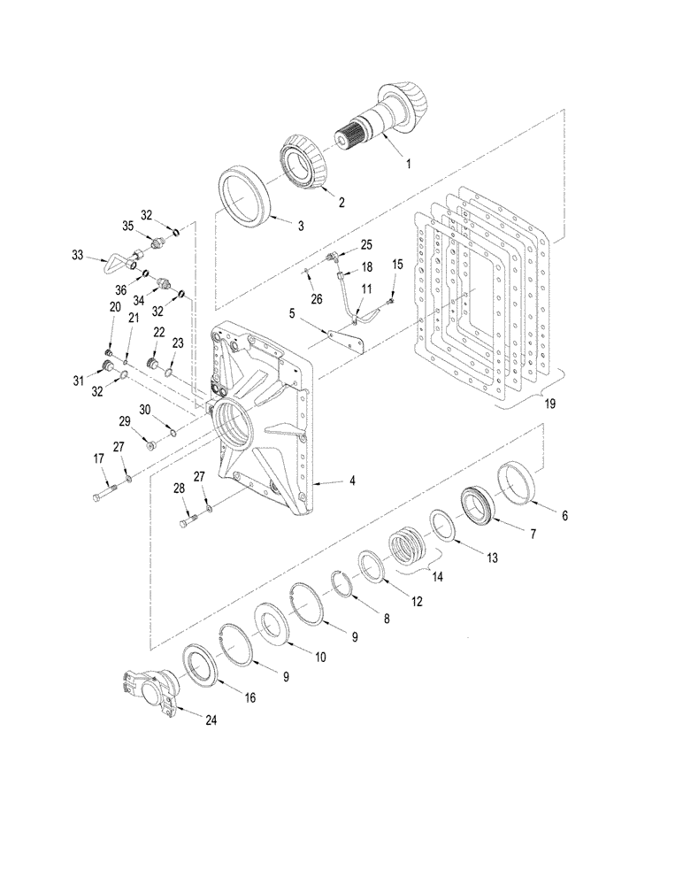 Схема запчастей Case IH STEIGER 435 - (06-63) - 450 SERIES AXLE ASSEMBLY - FRONT COVER (06) - POWER TRAIN