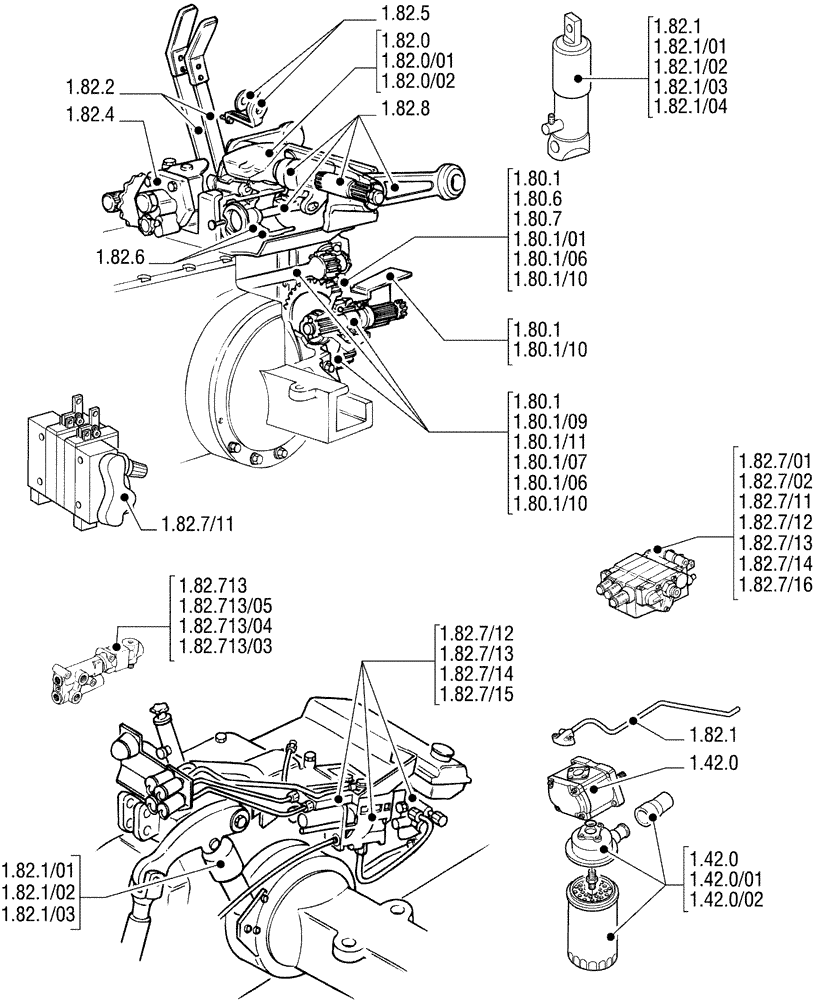 Схема запчастей Case IH JX90U - (1.80.0 SEC. 07) - HYDRAULICS (07) - HYDRAULIC SYSTEM