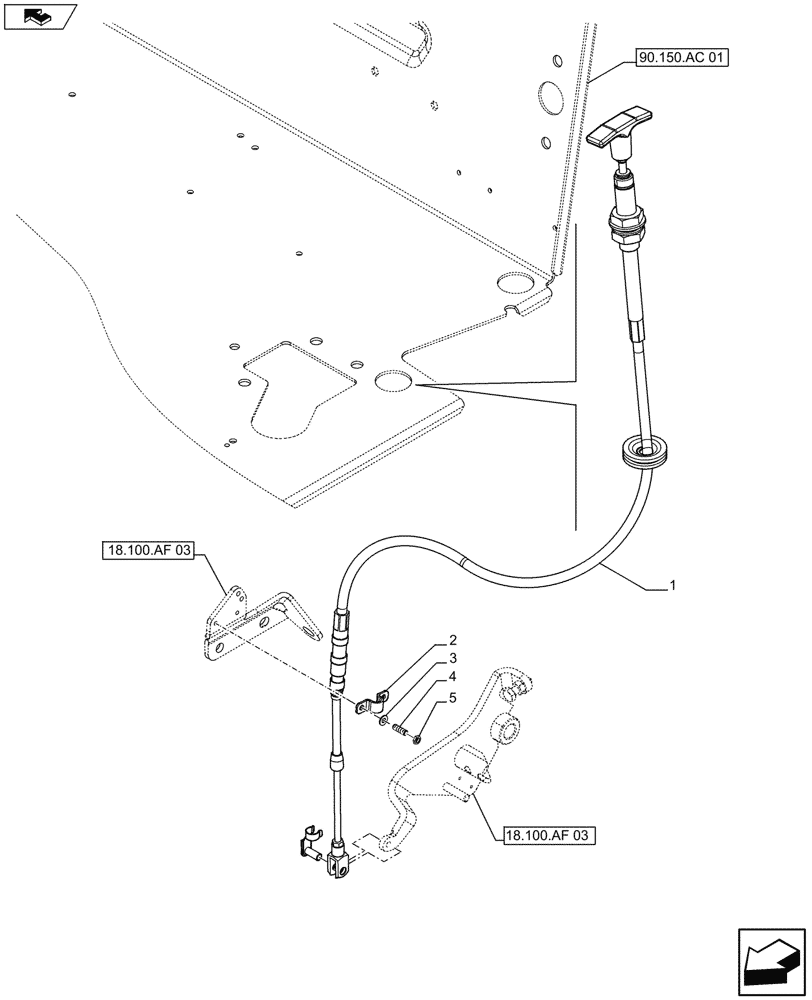 Схема запчастей Case IH FARMALL 105U - (31.104.AY[03]) - VAR - 331819 - PTO, CONTROLS, W/ GROUND SPEED, ISO (31) - IMPLEMENT POWER TAKE OFF