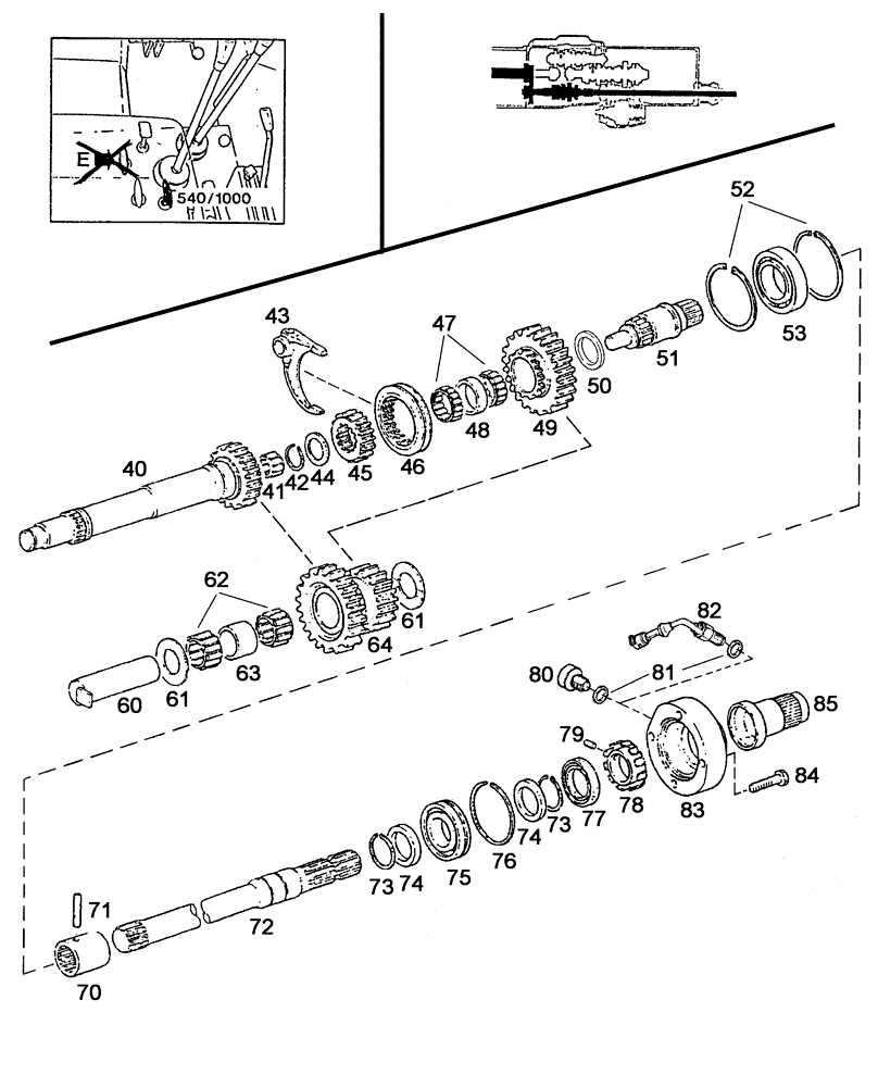 Схема запчастей Case IH C55 - (06-38[01]) - POWER TAKE-OFF 540/1000 - ECO (06) - POWER TRAIN