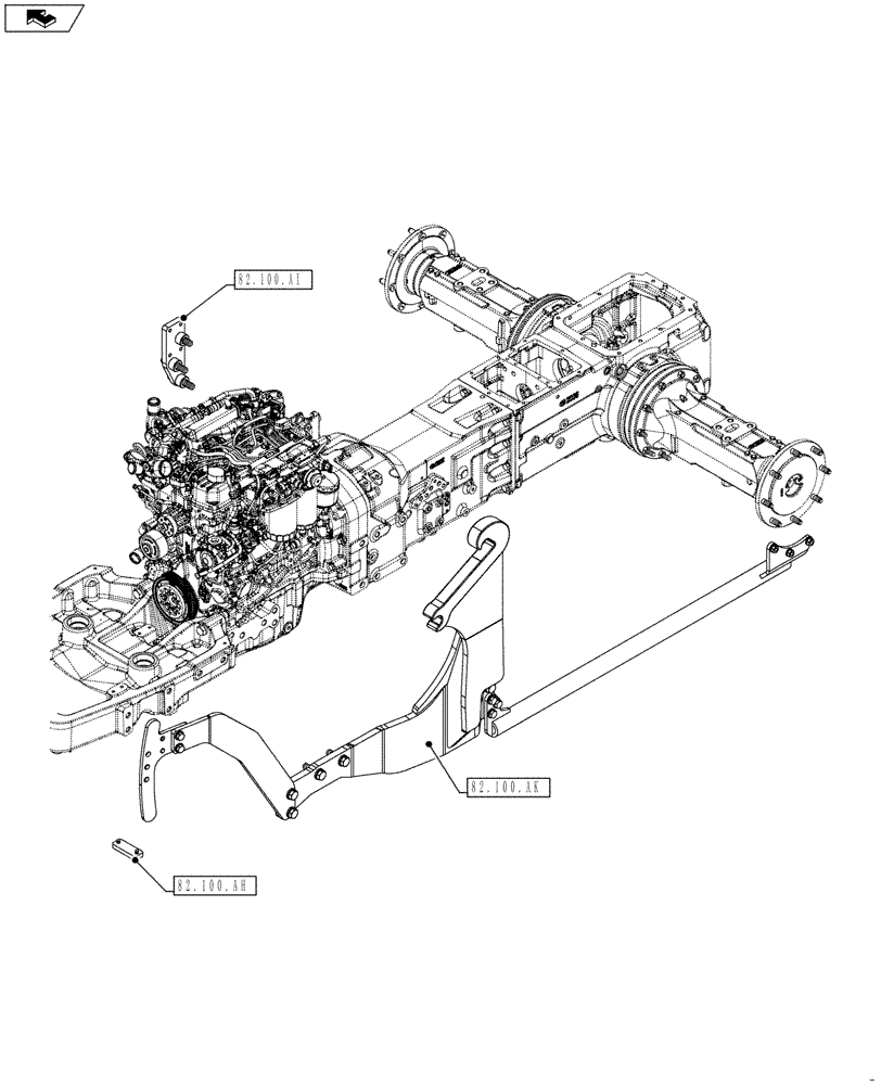 Схема запчастей Case IH FARMALL 105U - (82.000.00) - SECTION INDEX - FRONT LOADER AND BUCKET (82) - FRONT LOADER & BUCKET