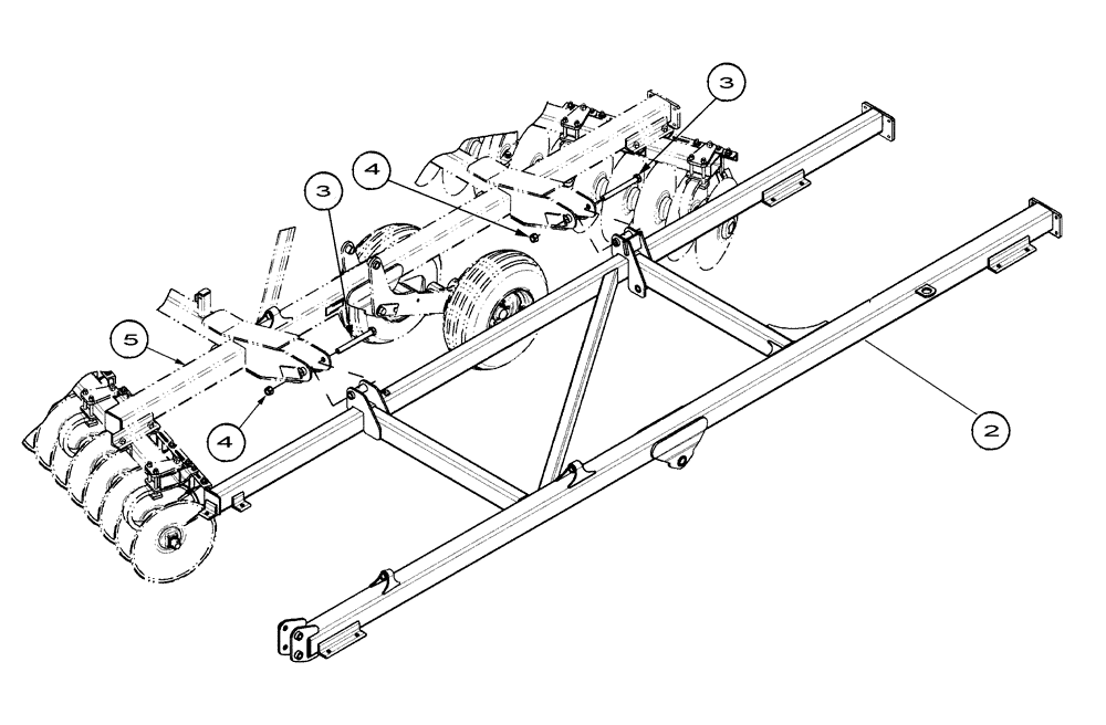 Схема запчастей Case IH 370 TRUE-TANDEM - (39.100.04) - OUTER WING ATTACHMENT (39) - FRAMES AND BALLASTING