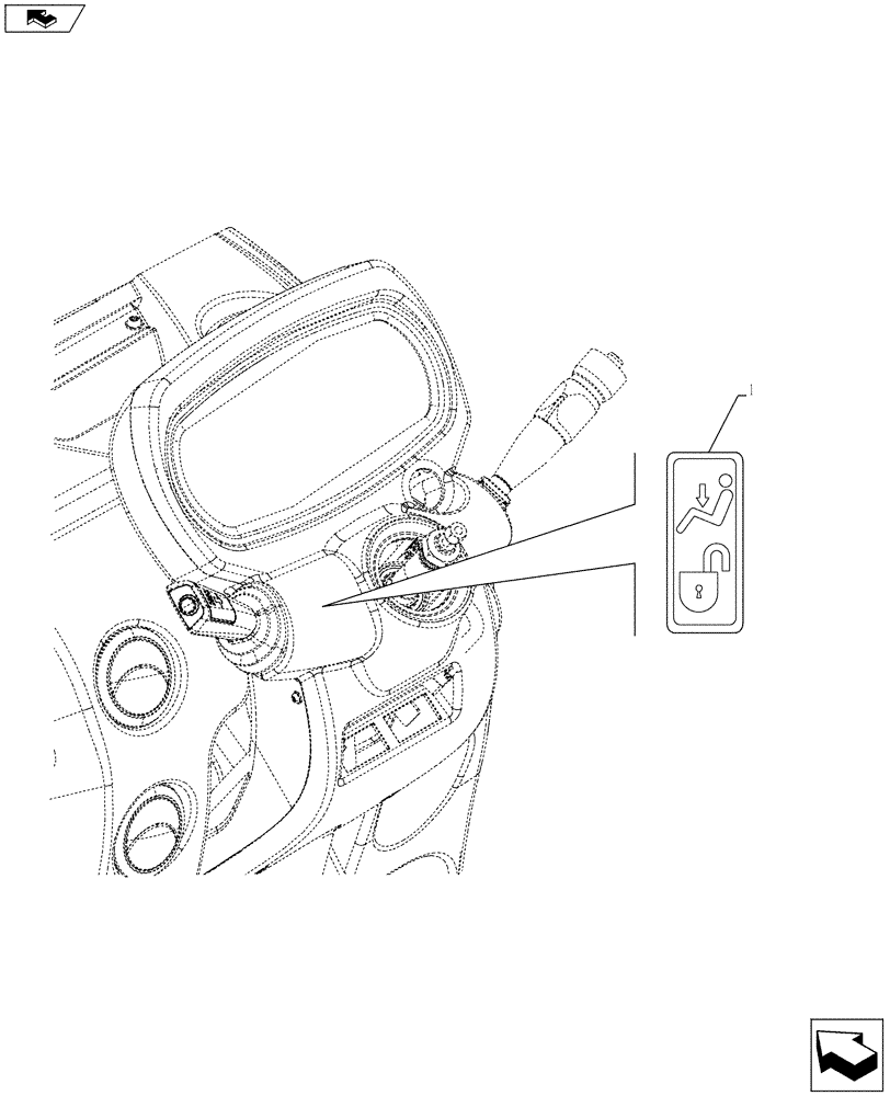 Схема запчастей Case IH FARMALL 115U - (90.108.AC[12]) - STD + VAR - 390500 - WARNING DECAL (90) - PLATFORM, CAB, BODYWORK AND DECALS