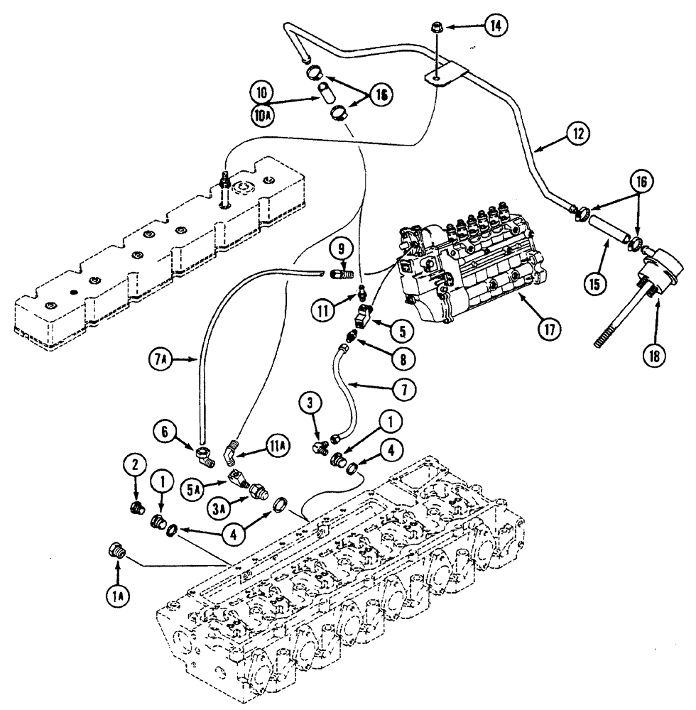 Схема запчастей Case IH 7250 - (3-020) - ANEROID AND WASTEGATE SYS, 6TA-830 EMISSIONS CERTIFIED ENGINE, TRACTOR PIN JJA0064978 AND AFTER (03) - FUEL SYSTEM