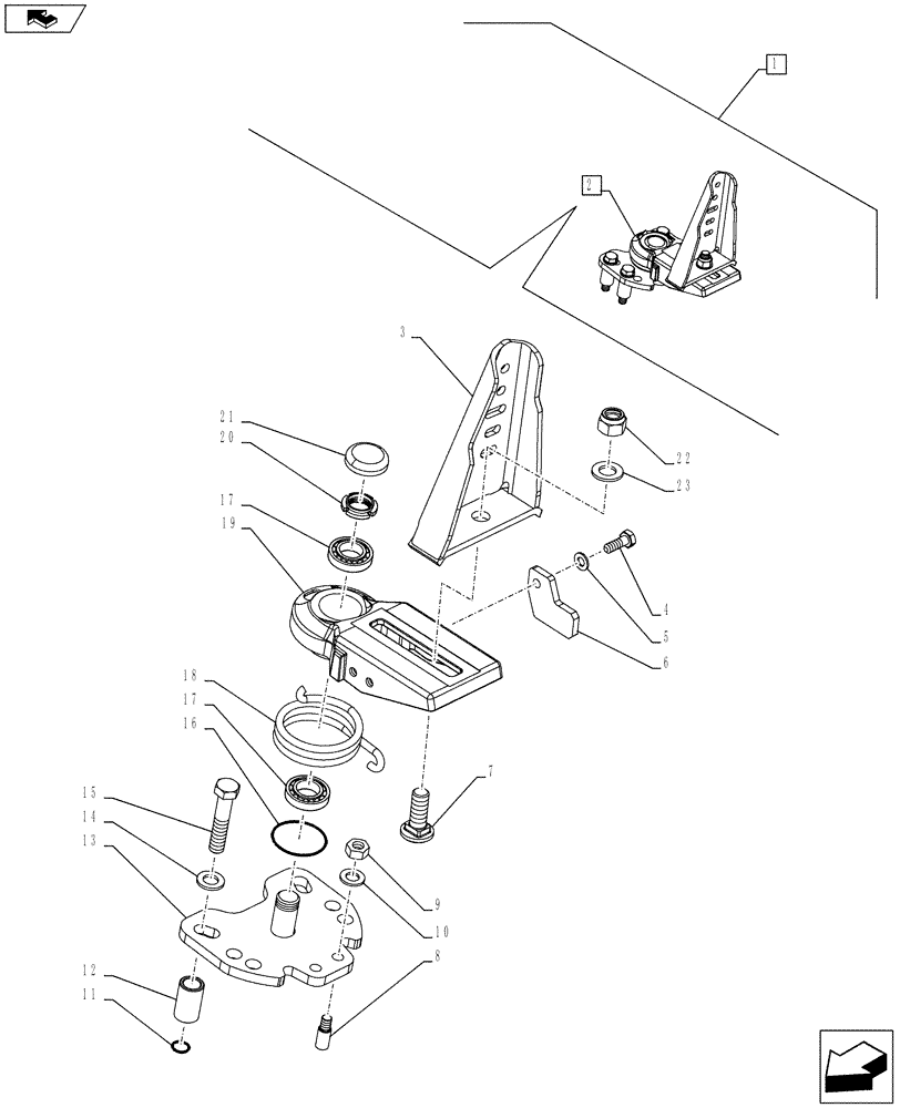 Схема запчастей Case IH FARMALL 105U - (88.090.AA[06]) - DIA KIT, DYNAMIC FRONT FENDERS (400MM) (88) - ACCESSORIES