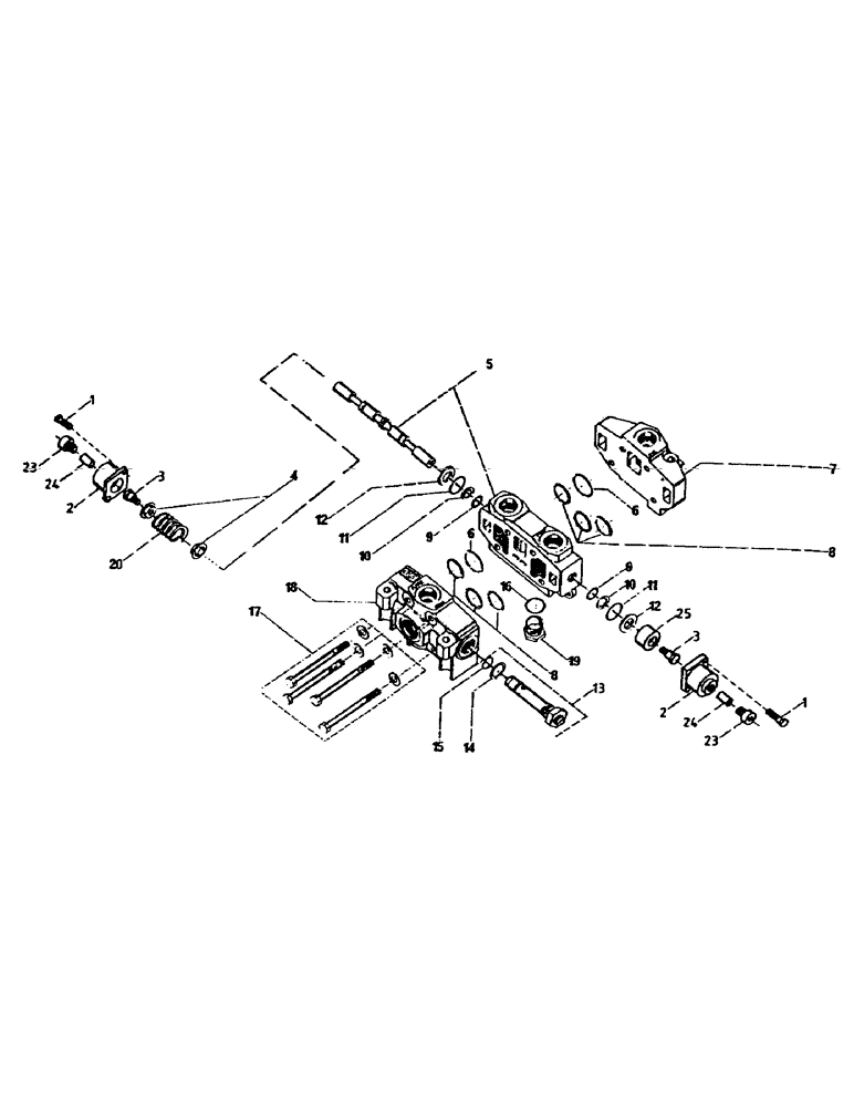 Схема запчастей Case IH 7000 - (B04-10) - HYDRAULIC VALVE A35, CHOPPER AND FEEDROLLERS Hydraulic Components & Circuits