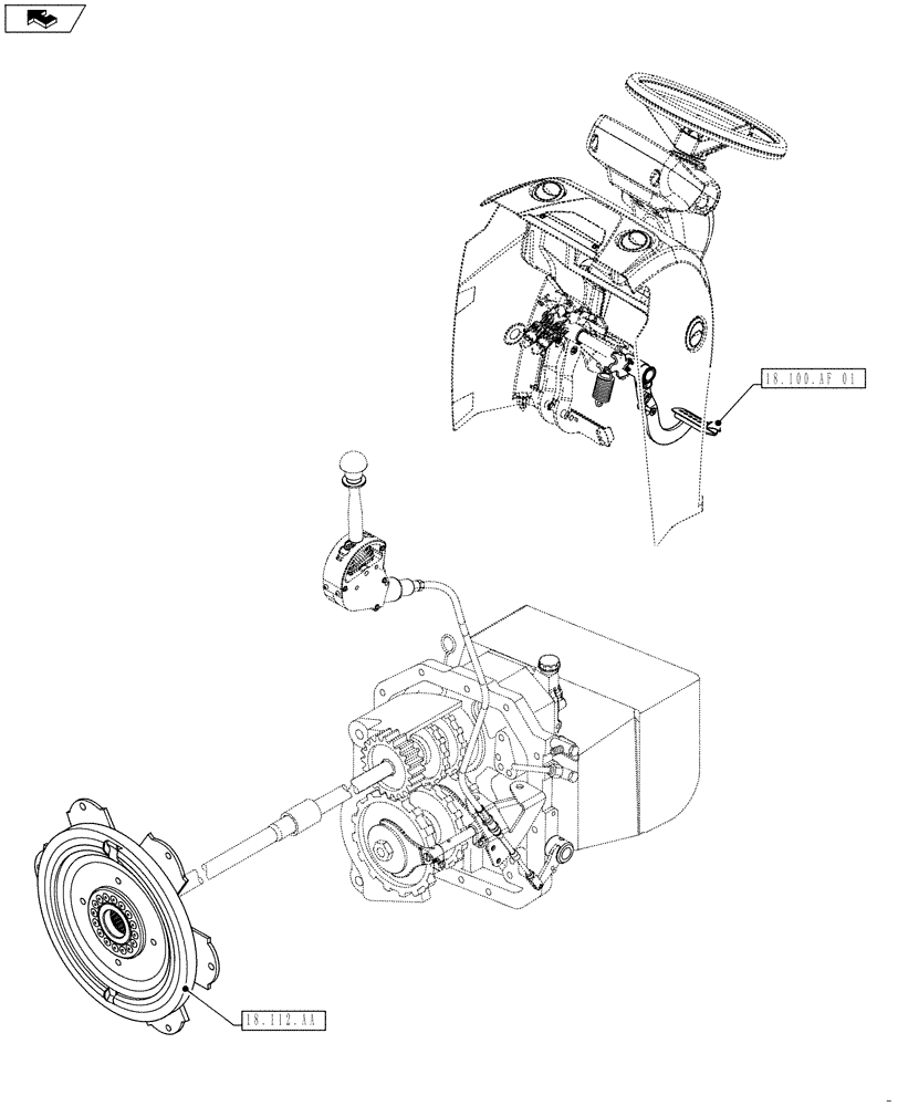 Схема запчастей Case IH FARMALL 105U - (00.000.18) - PICTORIAL INDEX - CLUTCH (00) - GENERAL & PICTORIAL INDEX