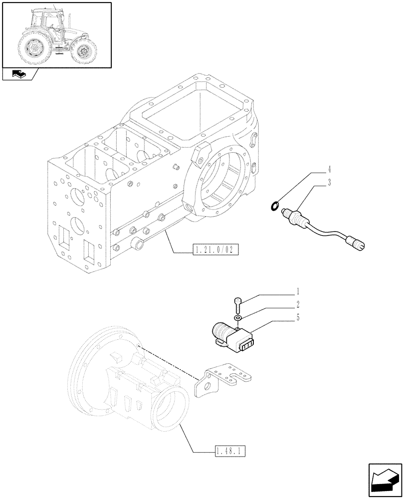 Схема запчастей Case IH FARMALL 90 - (1.75.0/03) - POWER SHUTTLE E SERVO PTO FOR DIFF. LOCK - ELECTRIC CONTROLS (VAR.330120-331120) (06) - ELECTRICAL SYSTEMS