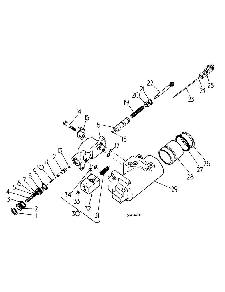 Схема запчастей Case IH 484 - (10-17) - HYDRAULICS, DRAFT CONTROL CYLINDER AND VALVE (07) - HYDRAULICS