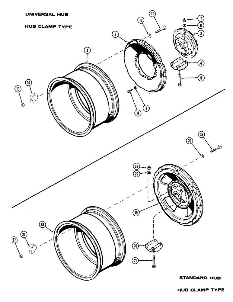Схема запчастей Case IH 870 - (200) - REAR WHEELS W/34" RIMS, MANUAL ADJUSTABLE, (USED WITH 3-3/16" DIAMETER AXLE) (06) - POWER TRAIN
