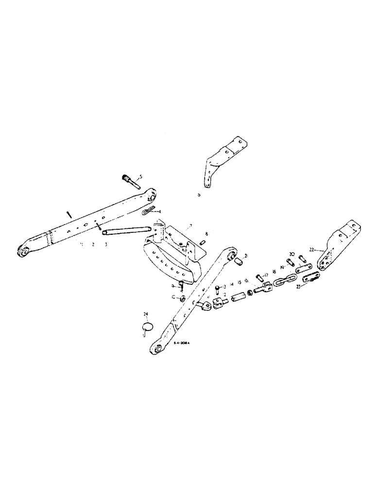 Схема запчастей Case IH 674 - (09-05) - LOWER LINKS, THREE POINT HITCH (12) - FRAME