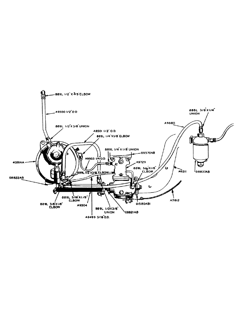 Схема запчастей Case IH 600-SERIES - (044) - LP-GAS ENGINE, LIQUID FILTER, REGULATOR AND CARBURETOR, LIQUID FILTER (02) - ENGINE