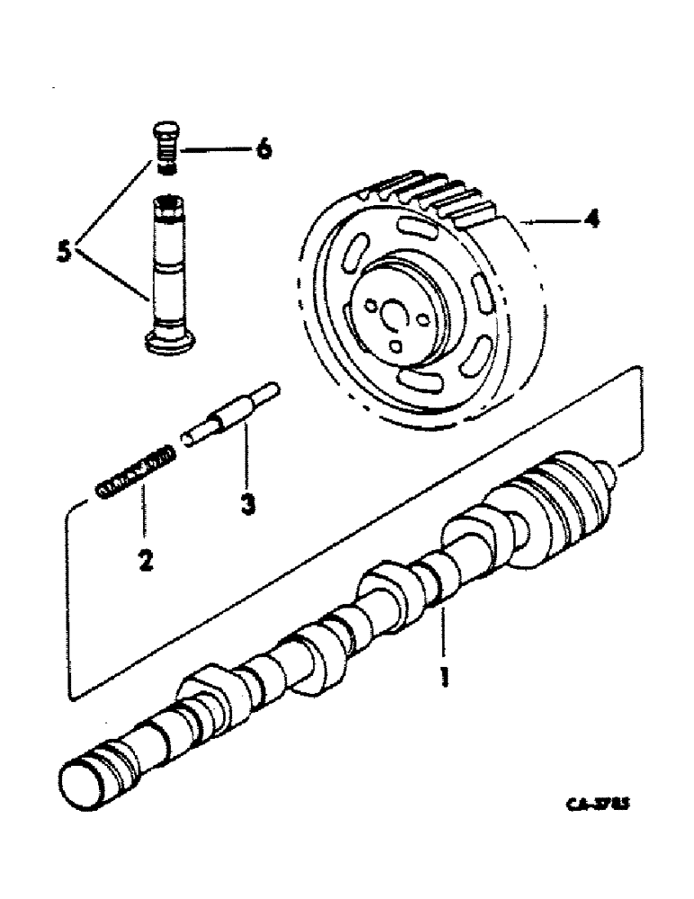 Схема запчастей Case IH DV4D - (L-04) - CAMSHAFT, CAMSHAFT GEAR AND RELATED PARTS 