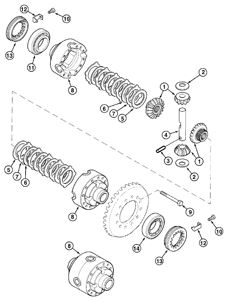 Схема запчастей Case IH CX60 - (05-15) - DIFFERENTIAL - M.F.D. (05) - STEERING
