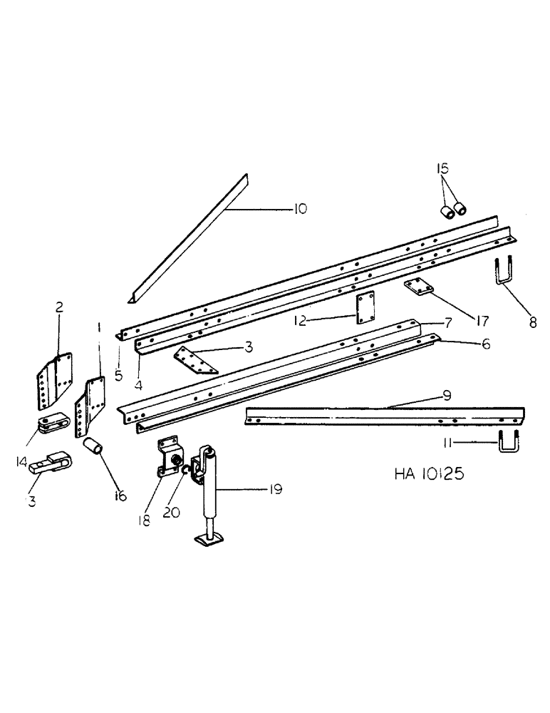 Схема запчастей Case IH 55 - (C-06) - TRACTOR HITCH, 10 FOOT MODEL 