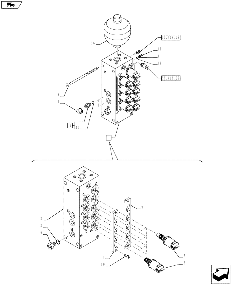 Схема запчастей Case IH PUMA 200 - (29.134.0201) - TRANSMISSION 50KPH CVT & 40KPH "ECONOMY" CVT - CONTROL VALVE WITH SOLENOIDS (VAR.743042-743142) (29) - HYDROSTATIC DRIVE