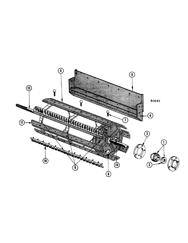 Схема запчастей Case IH 1010 - (112) - RUB BAR CYLINDER, BEFORE SERIAL NUMBER 8262501 (66) - THRESHING
