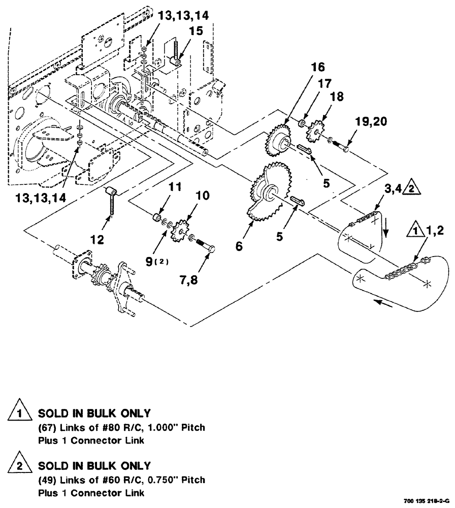 Схема запчастей Case IH RS561 - (02-036) - ROLLER DRIVE ASSEMBLY (LOWER) S.N. CFH0156001 THRU CFH0156399 Driveline