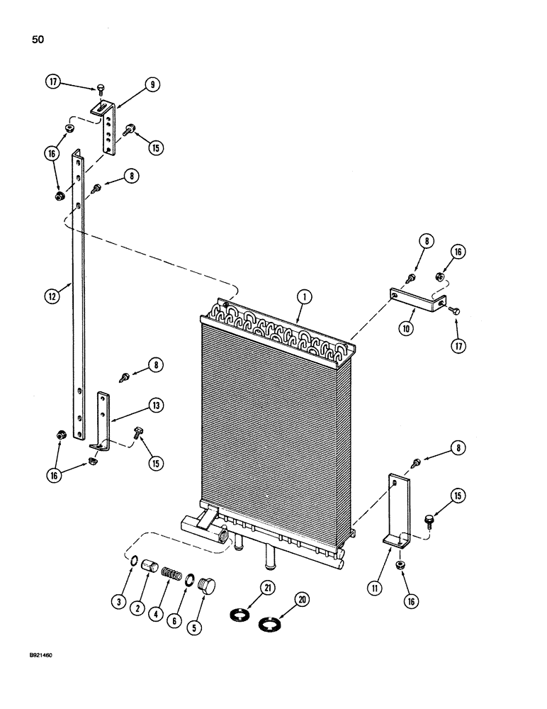 Схема запчастей Case IH 1660 - (050) - AUXILIARY OIL COOLER, RICE COMBINE ONLY (35) - HYDRAULIC SYSTEMS