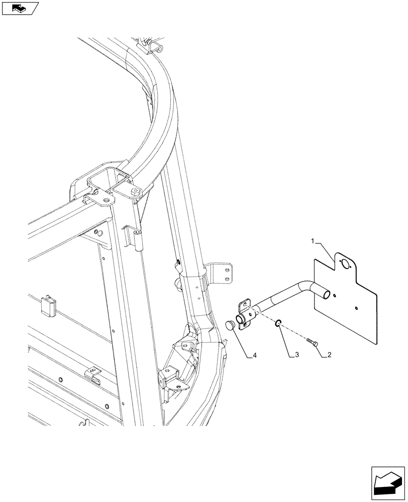 Схема запчастей Case IH FARMALL 105C - (88.100.AC[02]) - VAR - 334220, 334222, 334223, 334224, 334225, 334227, 334230, 334231, 334356 - LICENSE PLATE LAMP & SUPPORT - ISO (88) - ACCESSORIES
