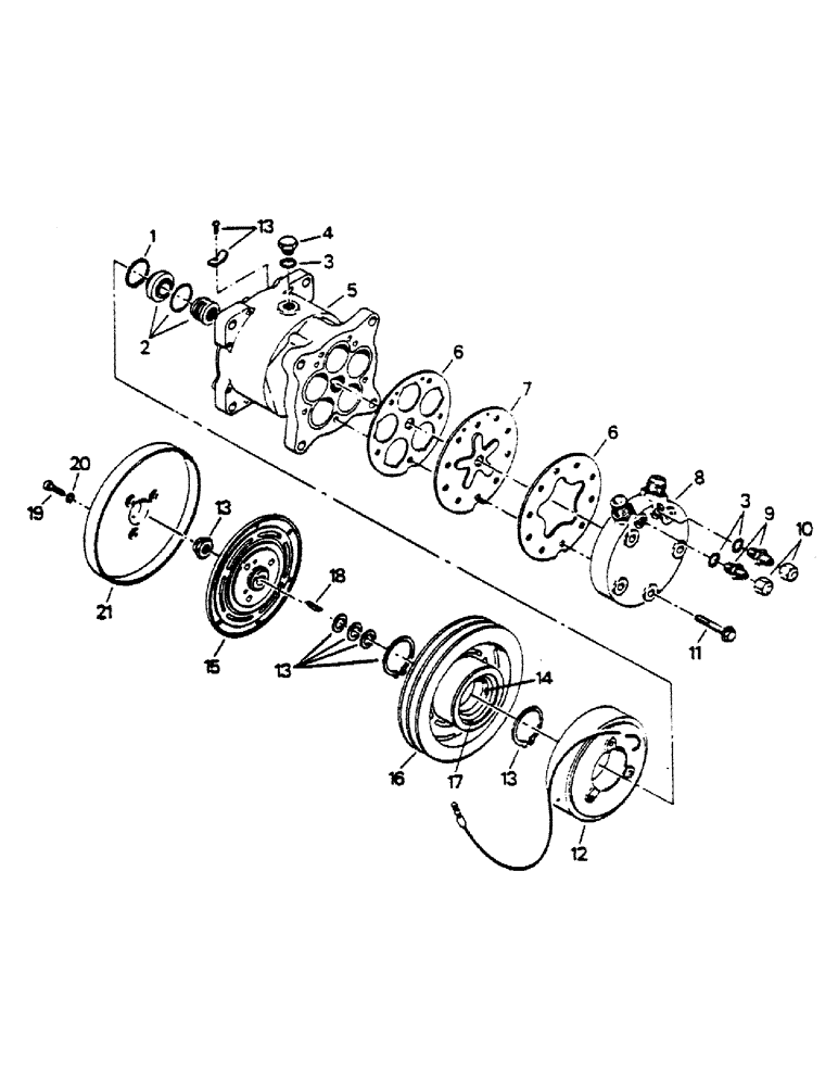 Схема запчастей Case IH 9170 - (03-15) - AIR CONDITIONING COMPRESSOR ASSEMBLY (03) - Climate Control