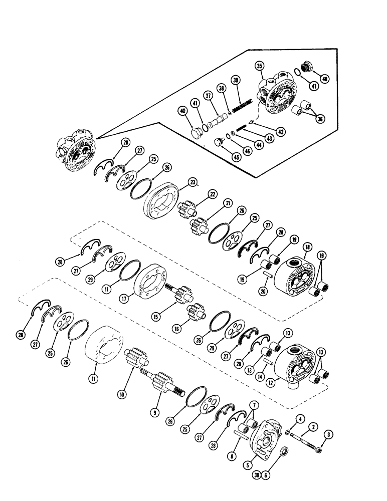 Схема запчастей Case IH 2870 - (268) - HYDRAULIC PUMP (08) - HYDRAULICS
