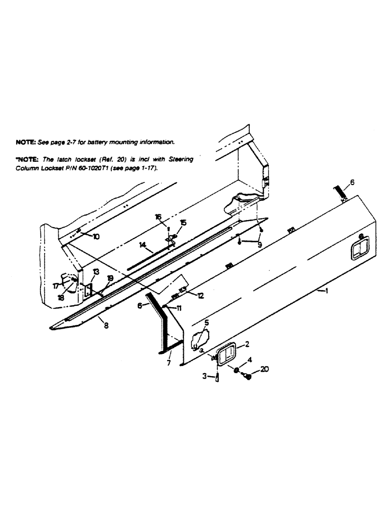 Схема запчастей Case IH 9170 - (01-06) - BATTERY BOX AND MOUNTING (10) - CAB