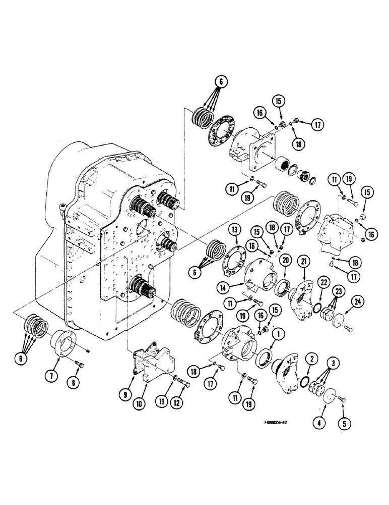 Схема запчастей Case IH 9150 - (6-008) - TRANSMISSION, (CONT) (06) - POWER TRAIN