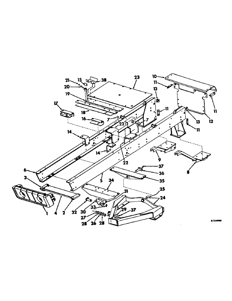 Схема запчастей Case IH 4156 - (A-03) - CHASSIS,RADIATOR & SHEET METAL, FRAME,SUB FRAME,BOLSTER,REAR COVERS,CHANNELS, SUPPORT, RELATED PARTS Chassis, Radiator & Sheet Metal