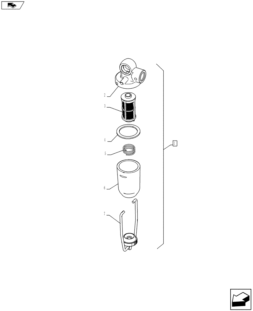 Схема запчастей Case IH FARMALL 85C - (10.206.AG[01]) - VAR - 743543, 744574 - FUEL FILTER (10) - ENGINE