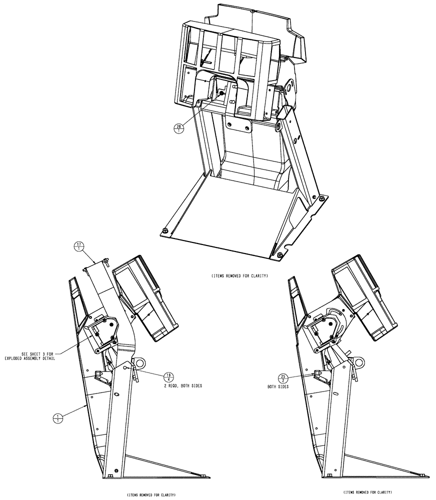 Схема запчастей Case IH TITAN 4020 - (01-025[02]) - FRONT CONSOLE, HVAC ASSEMBLY (10) - CAB