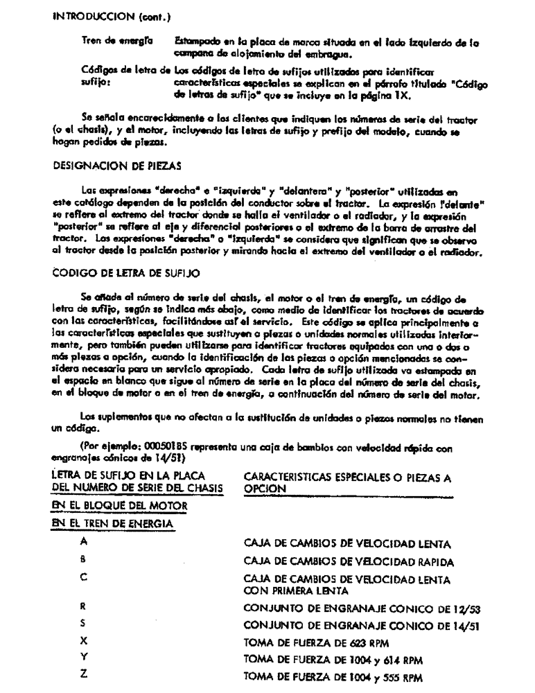 Схема запчастей Case IH 454 - (0-F) - INTRODUCTION (00) - GENERAL