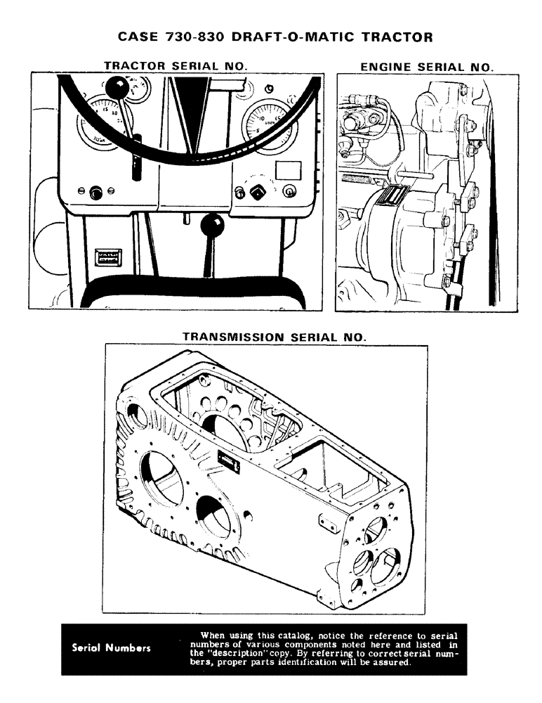Схема запчастей Case IH 730 SERIES - (002) - SERIAL NUMBERS (00) - PICTORIAL INDEX