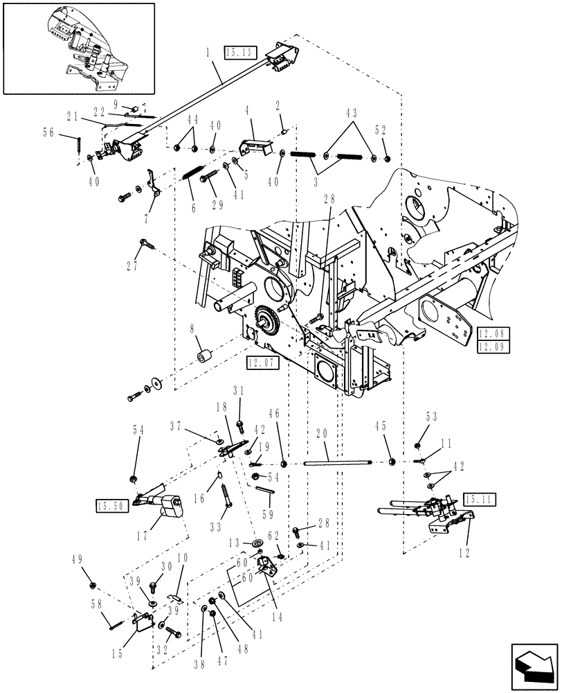 Схема запчастей Case IH RB554 - (15.02) - ELECTRIC TWINE WRAP (15) - KNOTTER /WRAPPER