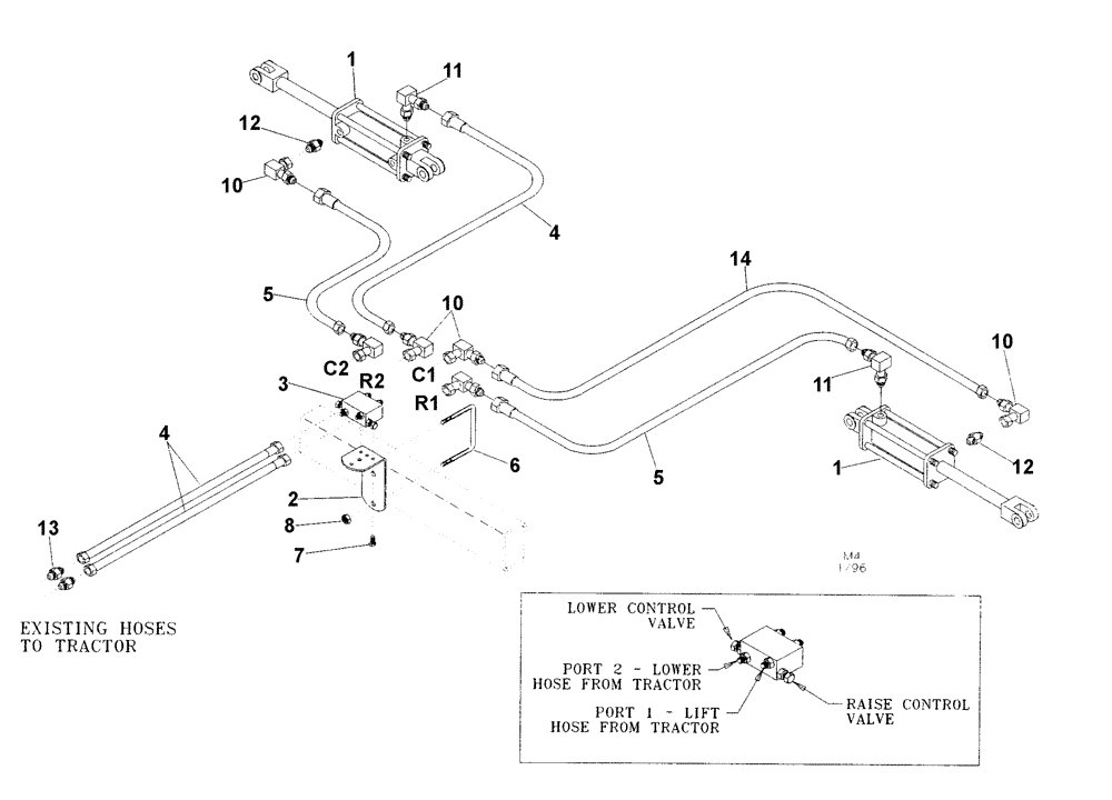 Схема запчастей Case IH 5310 - (35.100.03) - ROW MARKER HYDRAULICS (08) - HYDRAULICS