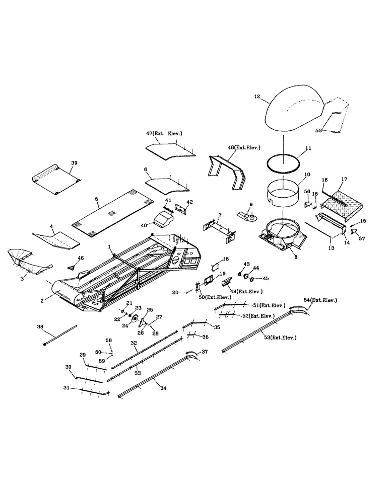 Схема запчастей Case IH 7700 - (A08-03) - ELEVATOR Mainframe & Functioning Components