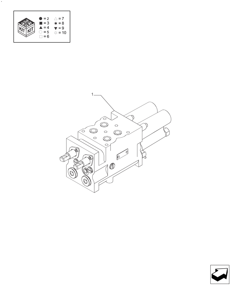 Схема запчастей Case IH FARMALL 110A - (35.204.BQ) - HYDRAULIC VALVE - CONTROLS - BEFORE SN: CF01573M, CF01578M, CF01596M (35) - HYDRAULIC SYSTEMS