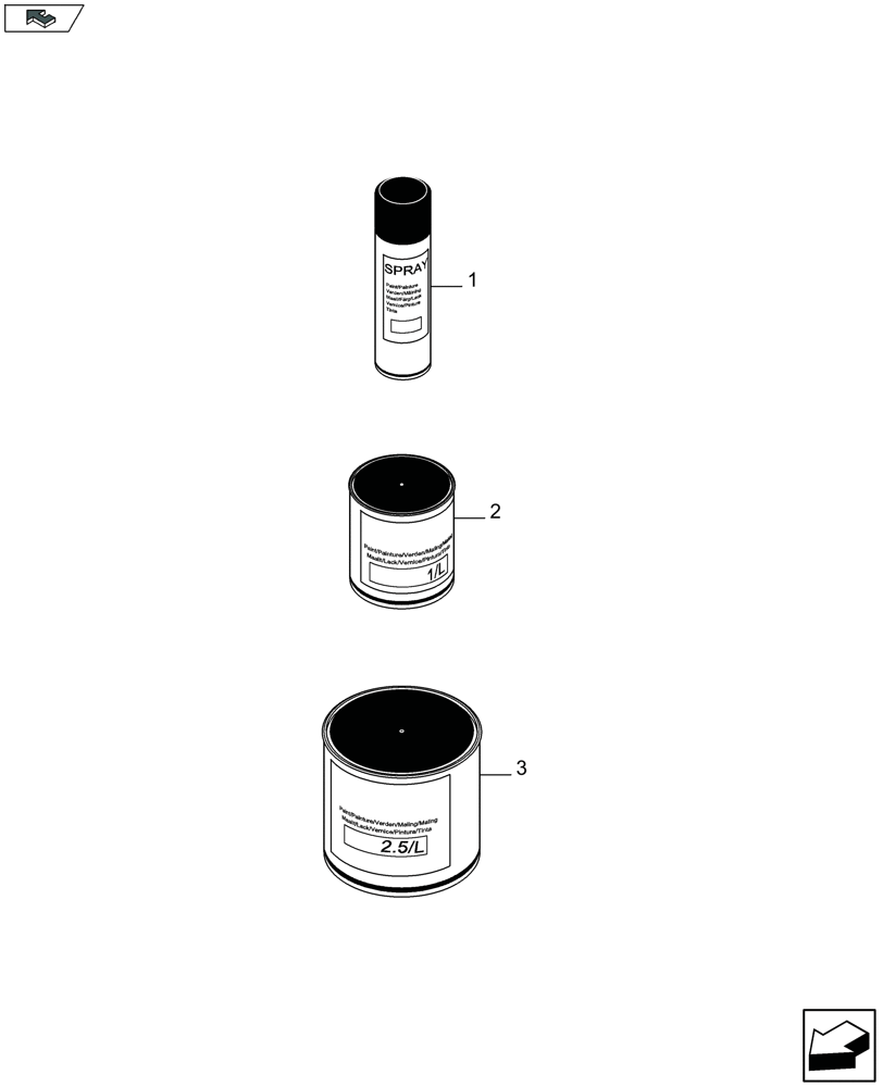 Схема запчастей Case IH 3050-25FT L - (05.900.018) - PAINT CNH BLACK, EU ONLY (05) - SERVICE & MAINTENANCE