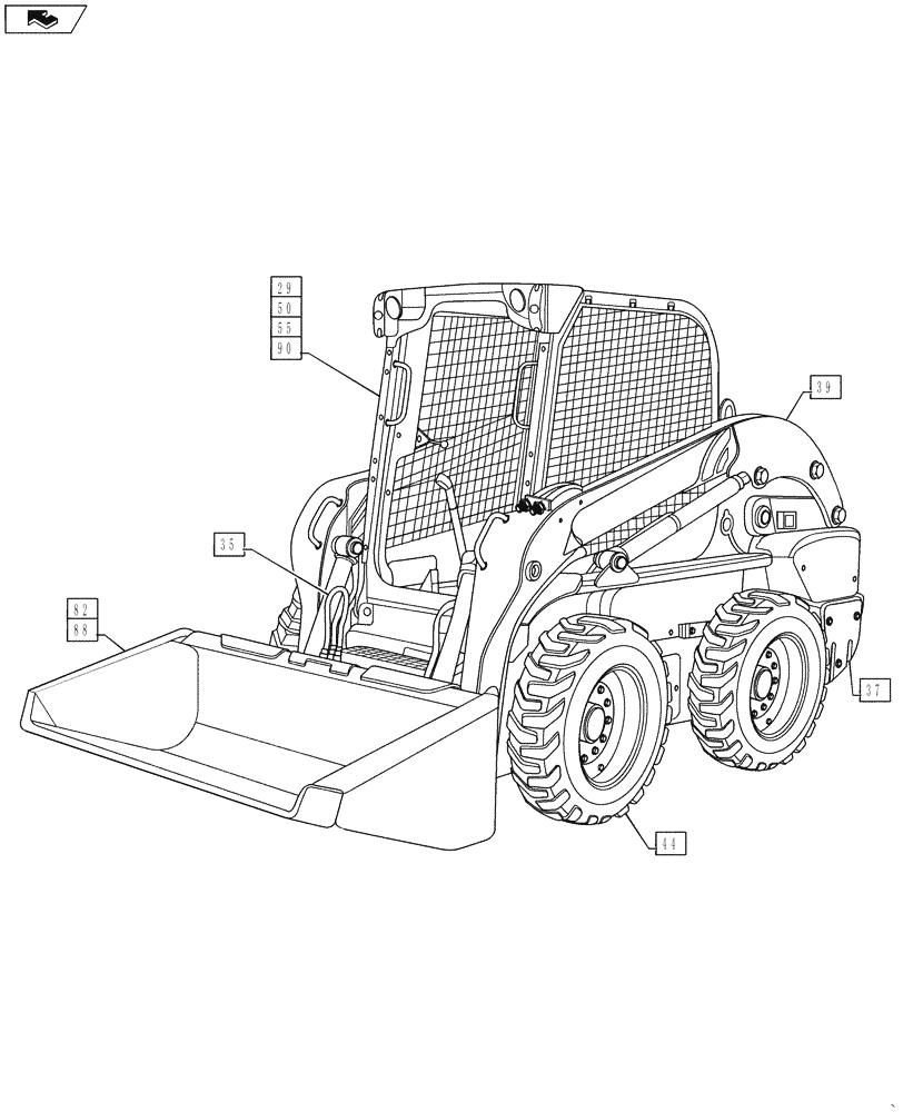 Схема запчастей Case IH SR250 - (00.000.00) - PICTORIAL INDEX - SKID STEER LOADER (00) - GENERAL & PICTORIAL INDEX