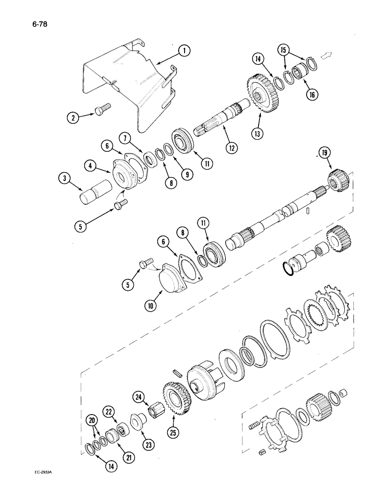 Схема запчастей Case IH 495 - (6-078) - INDEPENDENT POWER TAKE OFF (06) - POWER TRAIN