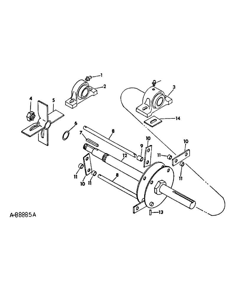 Схема запчастей Case IH 950 - (C-10) - HAMMERMILL SHAFT 