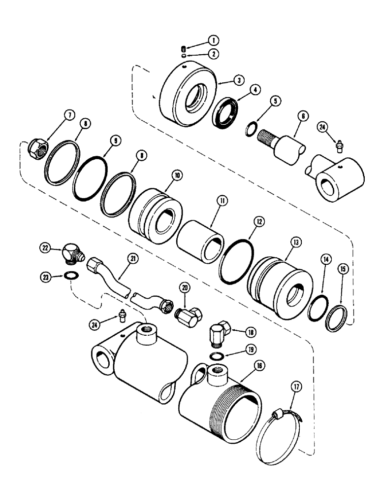Схема запчастей Case IH 65 - (16) - T53098 CYLINDER (35) - HYDRAULIC SYSTEMS