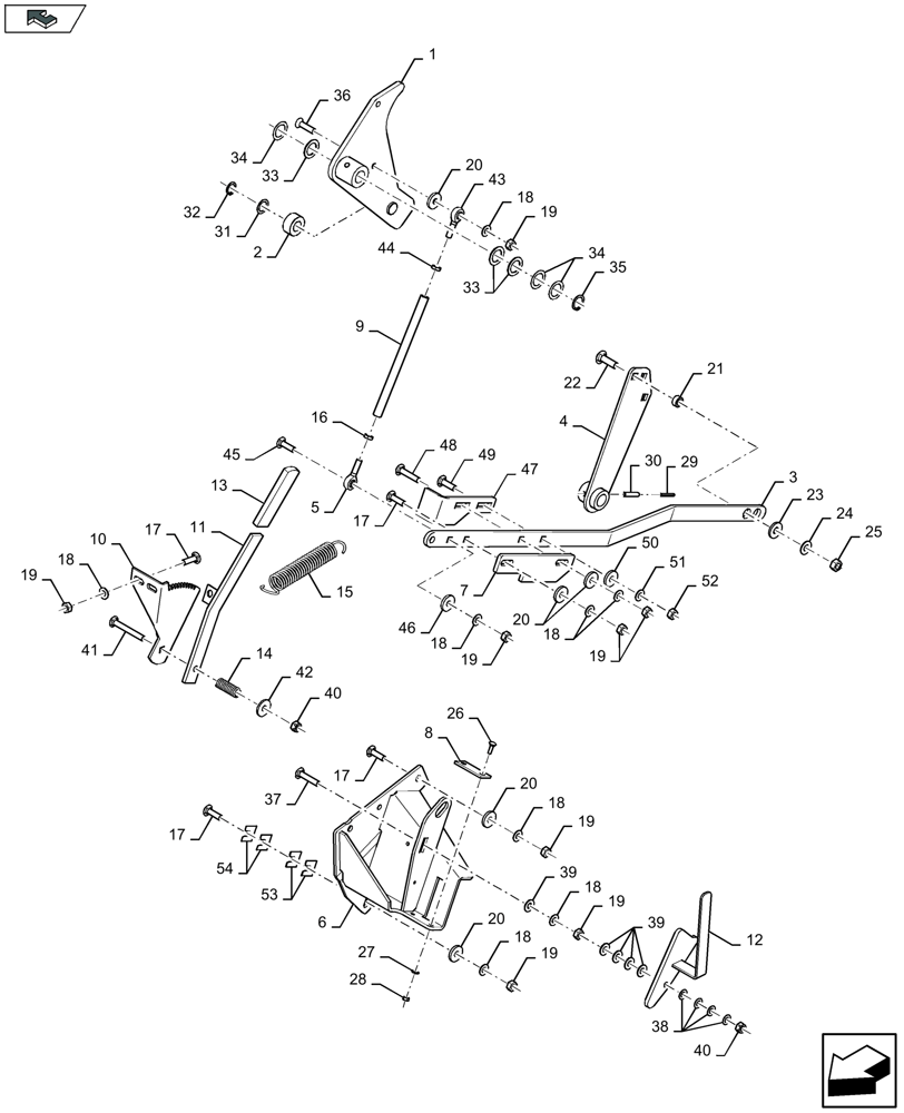 Схема запчастей Case IH LB324P - (60.280.150) - FEEDER TRIP - C150 (60) - PRODUCT FEEDING