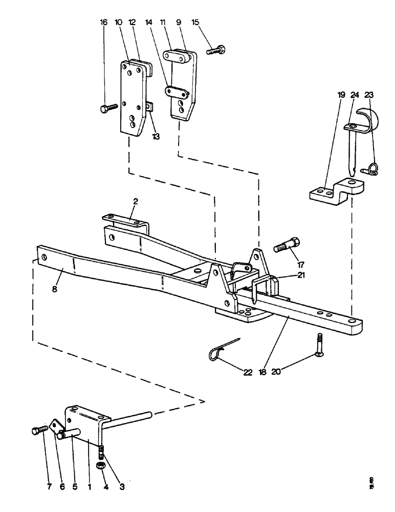 Схема запчастей Case IH 1212 - (K04) - DRAWBARS AND HITCHES, UNIVERSAL DRAWBARS, 990, 995, 996, 1210 AND 1212 TRACTORS Drawbars & Hitches