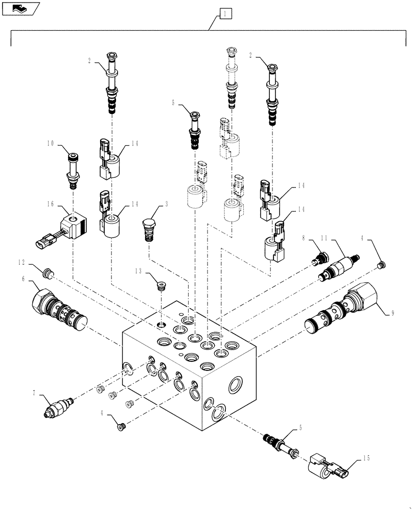 Схема запчастей Case IH 2330 - (35.204.BE[01]) - DELUXE AUGER VALVE AUGER CONTROL (35) - HYDRAULIC SYSTEMS